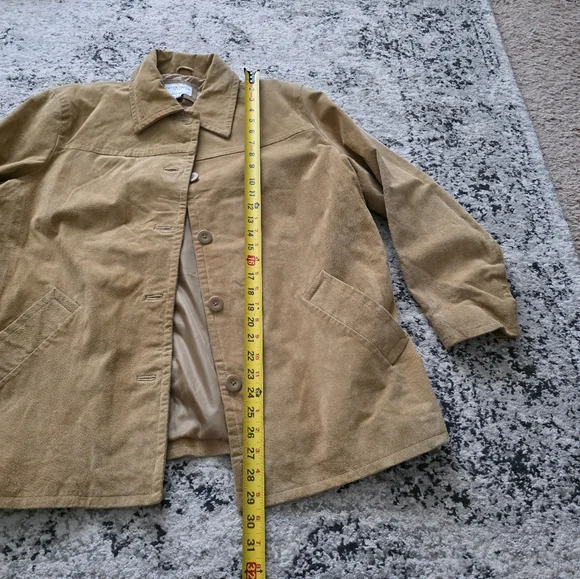 Vintage Suede Leather Jacket Jaclyn Smith Womens 0X Tan Western Chic Rodeo - Picture 3 of 8